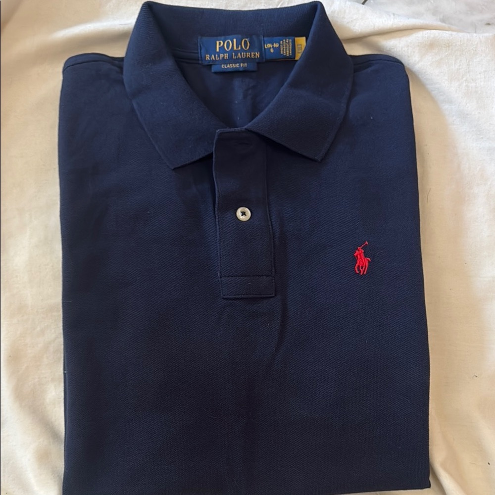 Polo by Ralph Lauren Navy Polo Shirt with Red Pony
